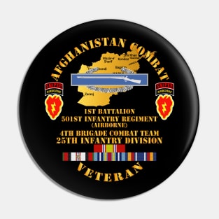 Afghanistan -  Vet 4th Bde Cbt Tm 25th ID w Sniper Tab - AFGHAN SVC Pin