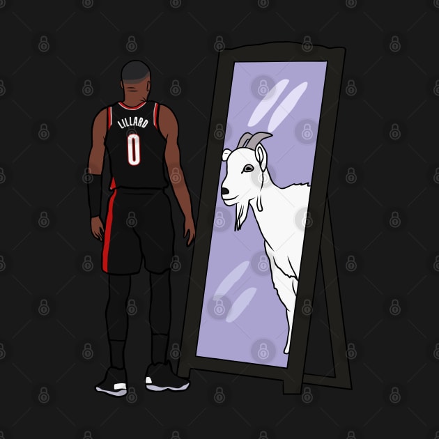 Damian Lillard Mirror GOAT by rattraptees