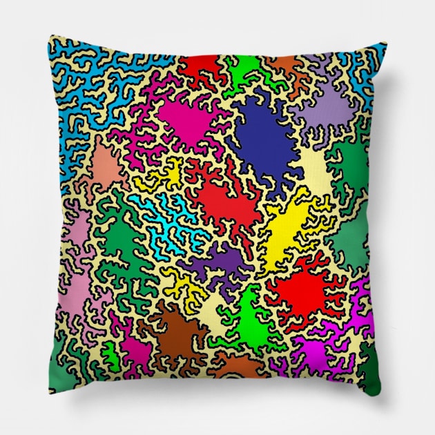 Dancing Amoebas - No Transparency Pillow by NightserFineArts