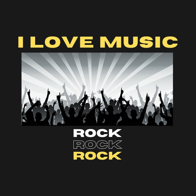 I Love Music Rock by Eighteen Plus