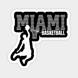 Miami Basketball Player Dunk Dunking T-Shirt Magnet