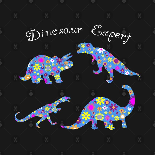 Dinosaur Expert Cute Floral Gift Ideas by Cartba