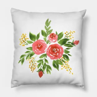 Floral composition with roses Pillow