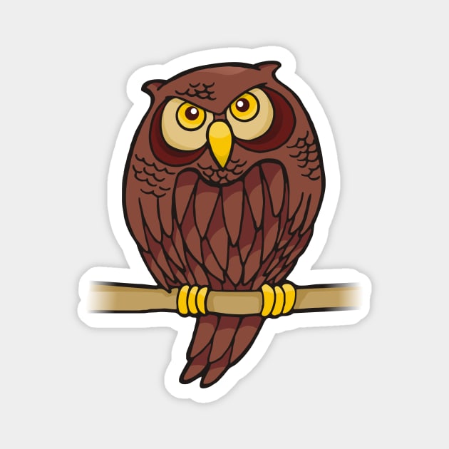 Owl Cartoon Magnet by sifis