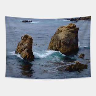 Rocky Blue Sea - Big Sur Tapestry