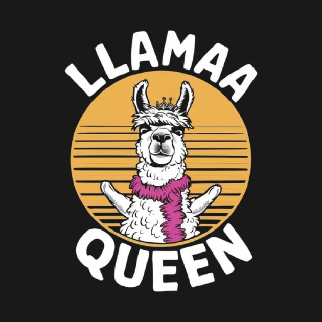 Llama Drama Queen Funny Llama posing shirt by ARTA-ARTS-DESIGNS