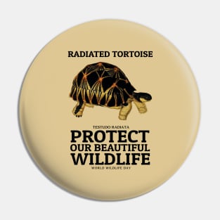 Radiated tortoise Pin