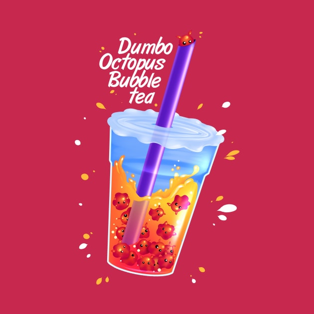 Dumbo octopus bubble tea by Digitaldreamcloud