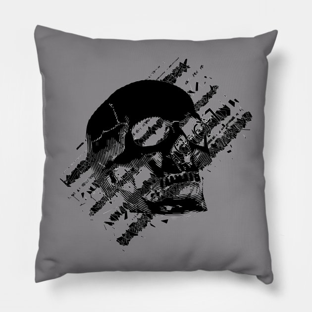 black skull design Pillow by lkn