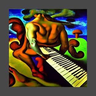 Colorful Image Of A Person Sitting On A Keyboard T-Shirt