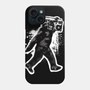 Bigfoot Sasquatch With Boombox Phone Case