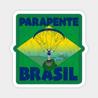 Parapente Brasil - Paraglide Brazil - Grunge Magnet