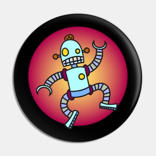 Crazy Robot Pin