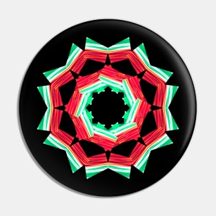 Red and green mandala Pin