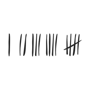 Counting With Hand Drawn Tally Or Hash Marks Graphic T-Shirt