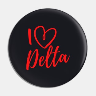 I Love Delta Pin