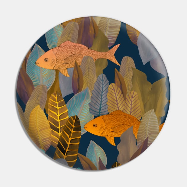 Forest of Fish {Golden} Pin by Cecilia Mok