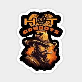 I Love Hot Cowboys Magnet