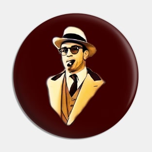 Robert De Niro smoking Al Capone mafia gangster movie Untouchables painting brown Pin