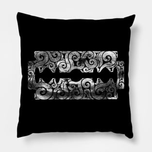 Swirly Razor Blade Pillow