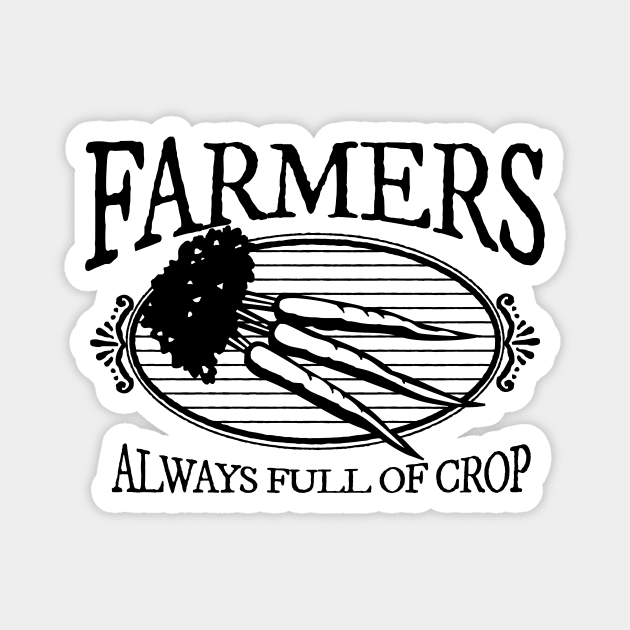 Farmers, Always Full of Crop Vintage Style Carrot Emblem Magnet by cottoncanvas