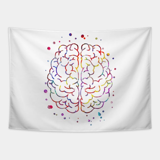 Brain anatomy Tapestry by RosaliArt