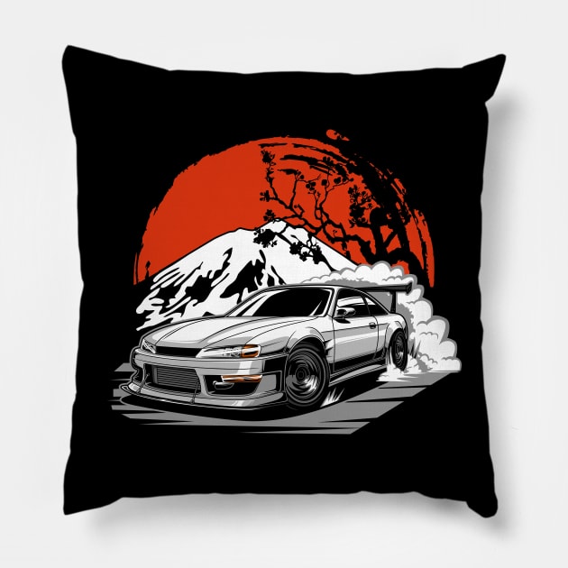 Nissan Silvia s14 Pillow by JDM Boyz