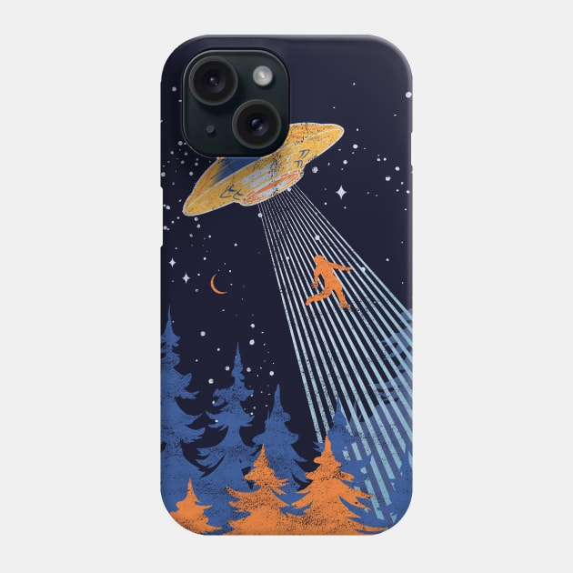 Take Me With You Alien Spaceship Distressed Phone Case by Golden Eagle Design Studio