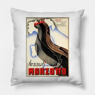 TESSUTI MARZOTTO Italian National Textile Company Cloth Vintage Advertisement Pillow