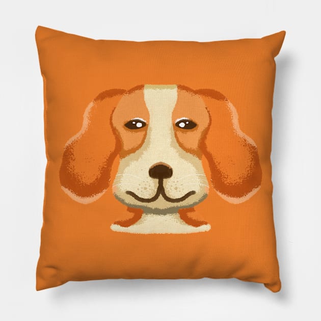 Cute beagle dog Pillow by happymonday