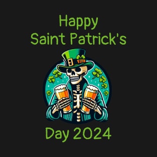 St Patricks Day 2024. Irish Skull Men T-Shirt