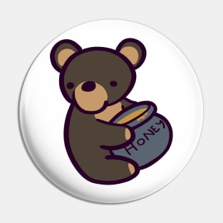 Cute Cartoon Bear with Honey Pin