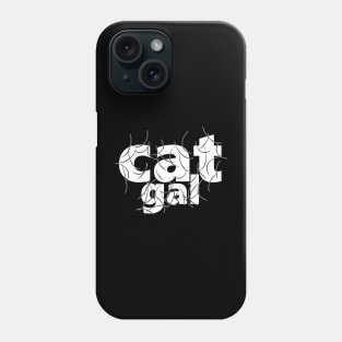 Cat Gal Black Hair Phone Case