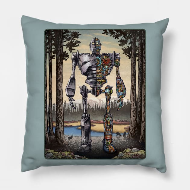 Iron Giant Cutaway Pillow by ChetArt