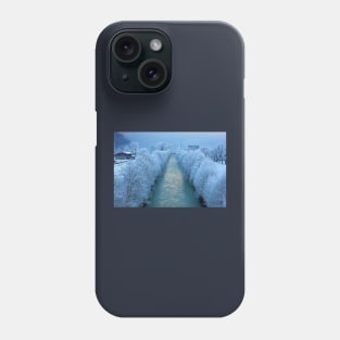 Where the river meets the foggy lake Phone Case