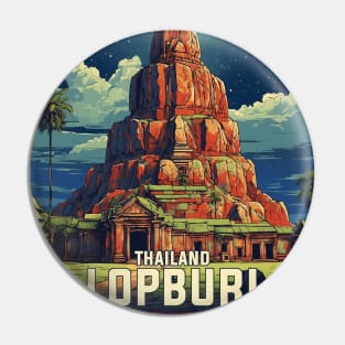 Lopburi Thailand Vintage Retro Travel Tourism Pin