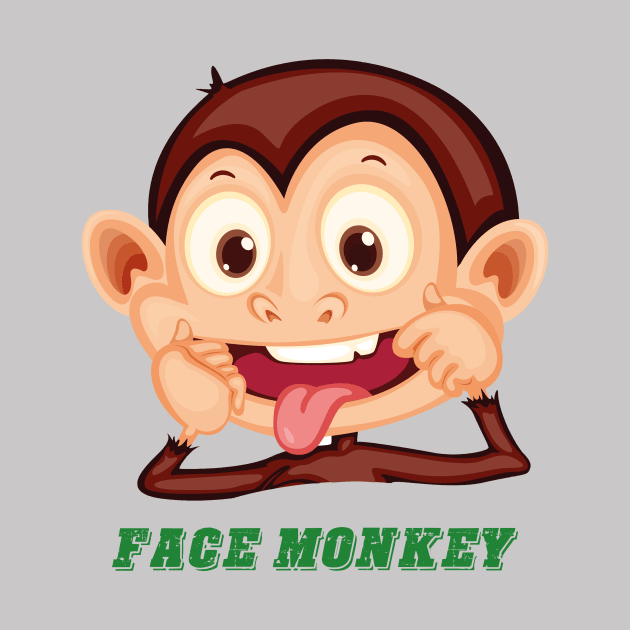 Funny monkey face by This is store