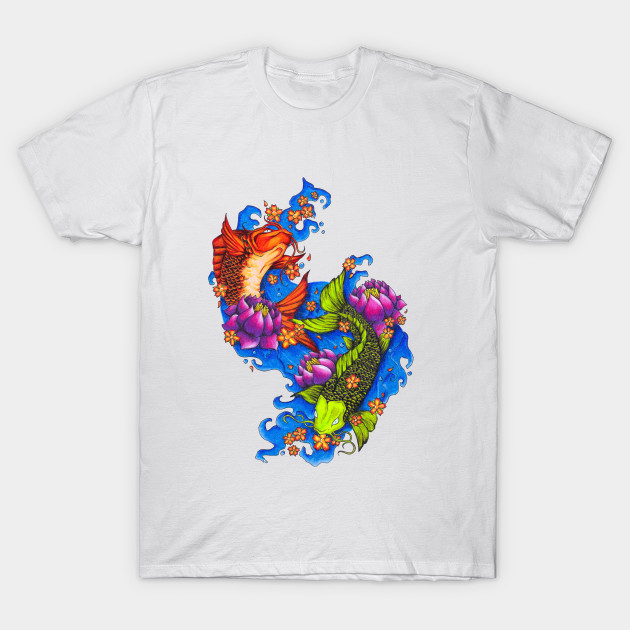 koi fish koi fish t shirt teepublic koi size chart