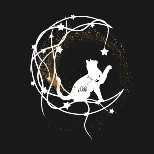 Celestial Cat Halloween T-Shirt