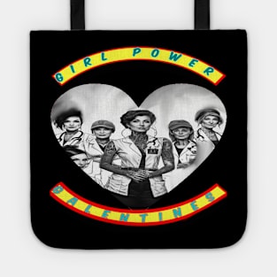 Girl power galantines black and white doctors Tote