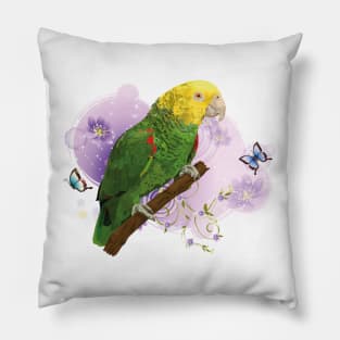 yellow-headed parrot Pillow