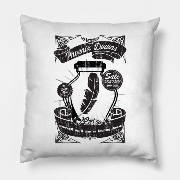 Phoenix Downs Raise You Up Fantasy Pillow Teepublic