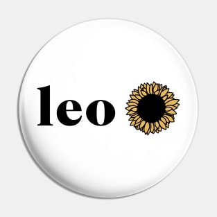 Leo Retro Sunflower Zodiac Pin