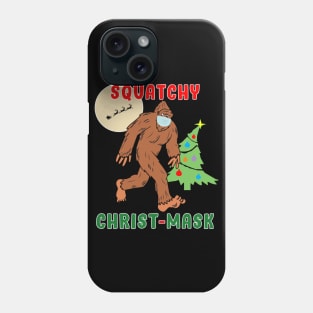 Bigfoot Squatchy Christmas Mask Social Distance. Phone Case