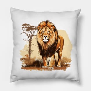 Wild African Lion Pillow