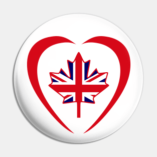 British Canadian Multinational Patriot Flag Series (Heart) Pin