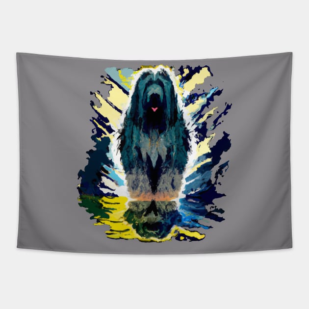 Bearded Collie Dog Print Tapestry by Furrban