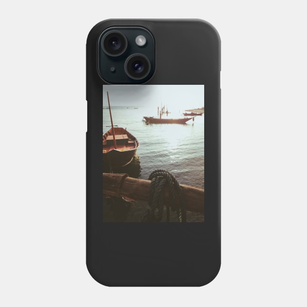 Boats at Sunset Phone Case by visualspectrum