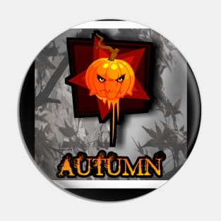 Jack O Lantern Autumn Fall Pumpkin Seasonal Halloween Orange Pin