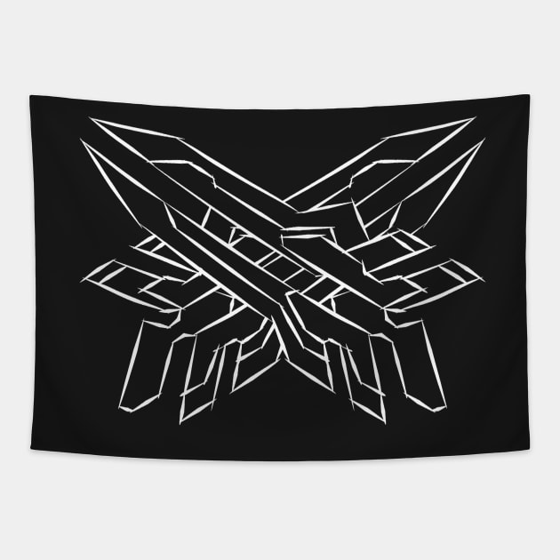 Project Zed Blades (White) Tapestry by DeLyss-Iouz